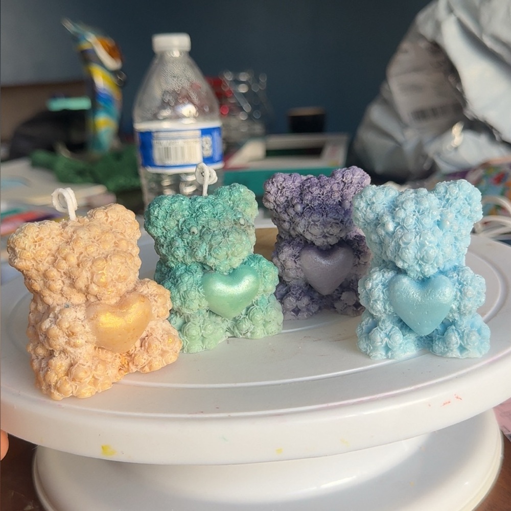 Colorful Bear Shaped Candles